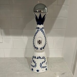 Artistic Blue and White Ceramic Bottle